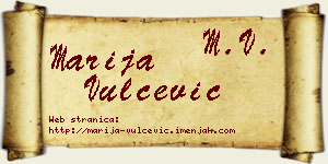 Marija Vulčević vizit kartica